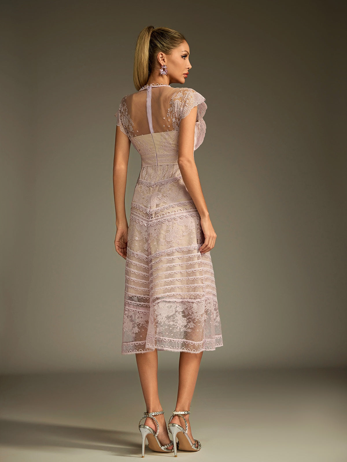 Lace Embroidered Midi Dress