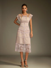 Lace Embroidered Midi Dress