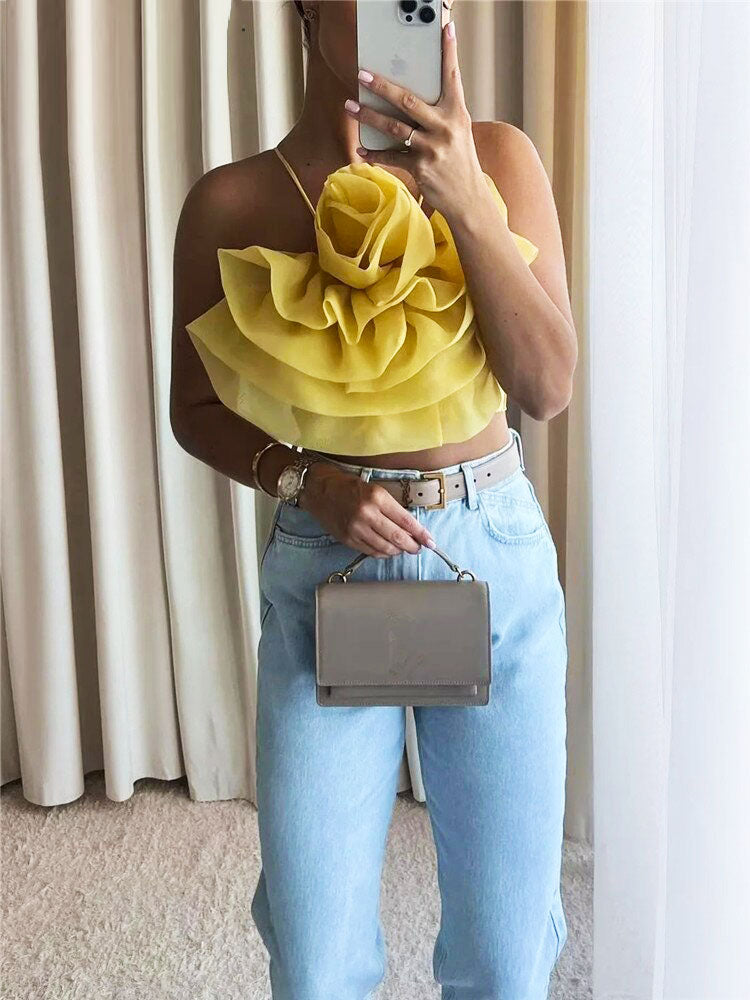 Floral Tube Crop Tops