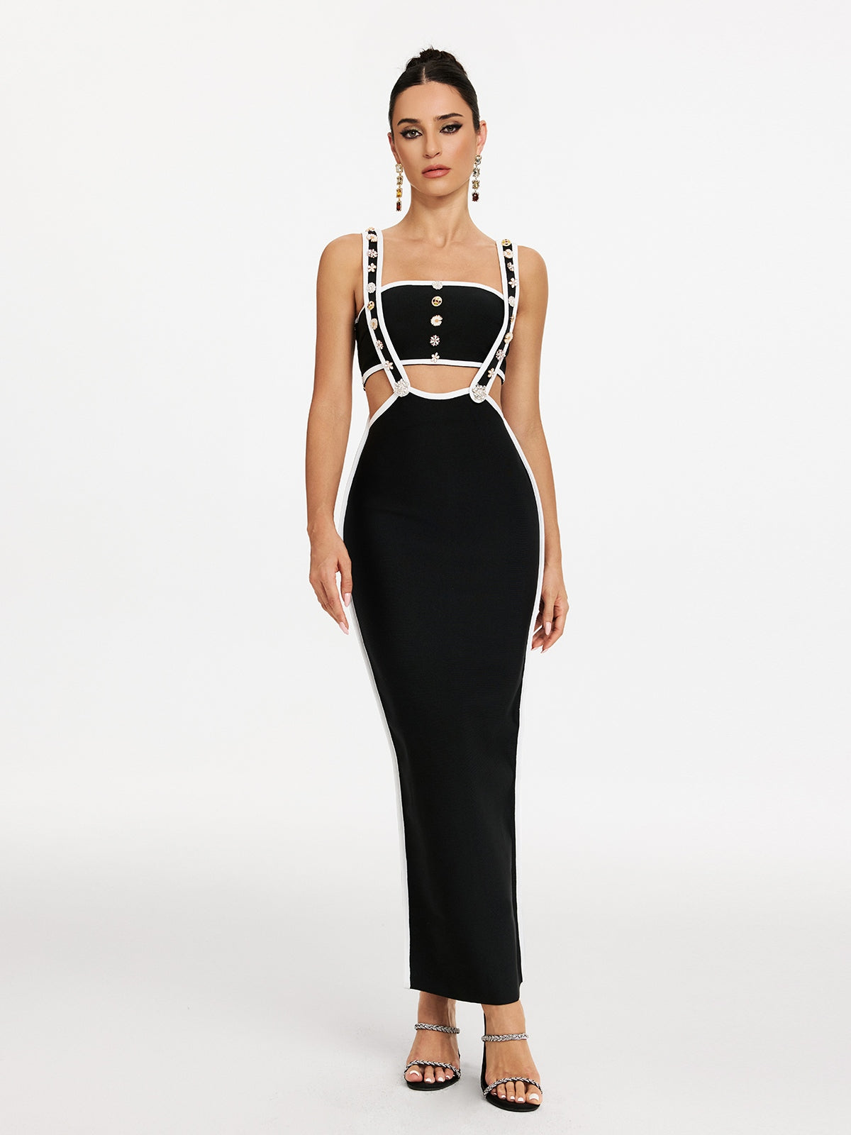 Ensemble jupe bandage à fleurs