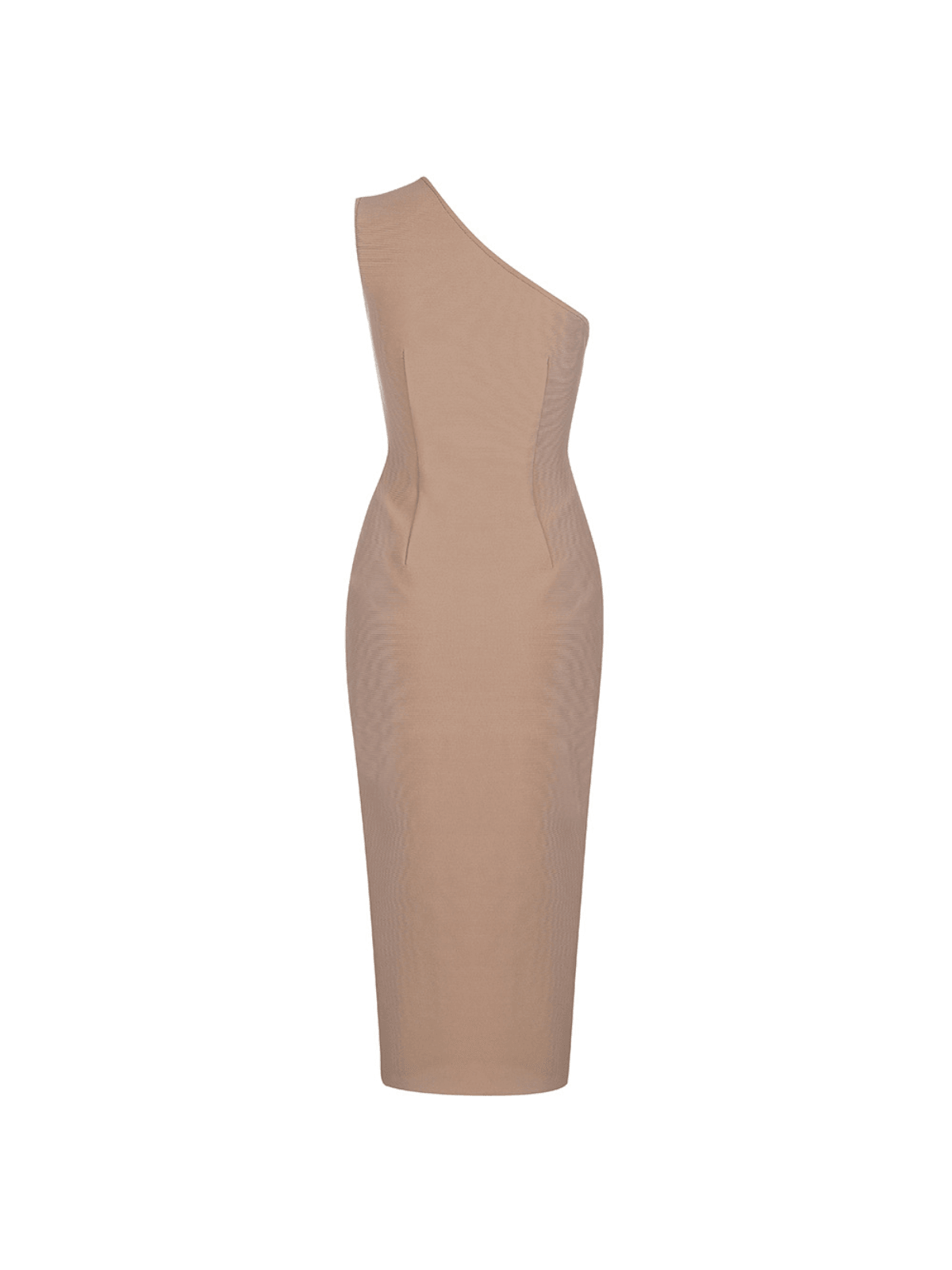 One Shoulder Bandage Dress In Nude