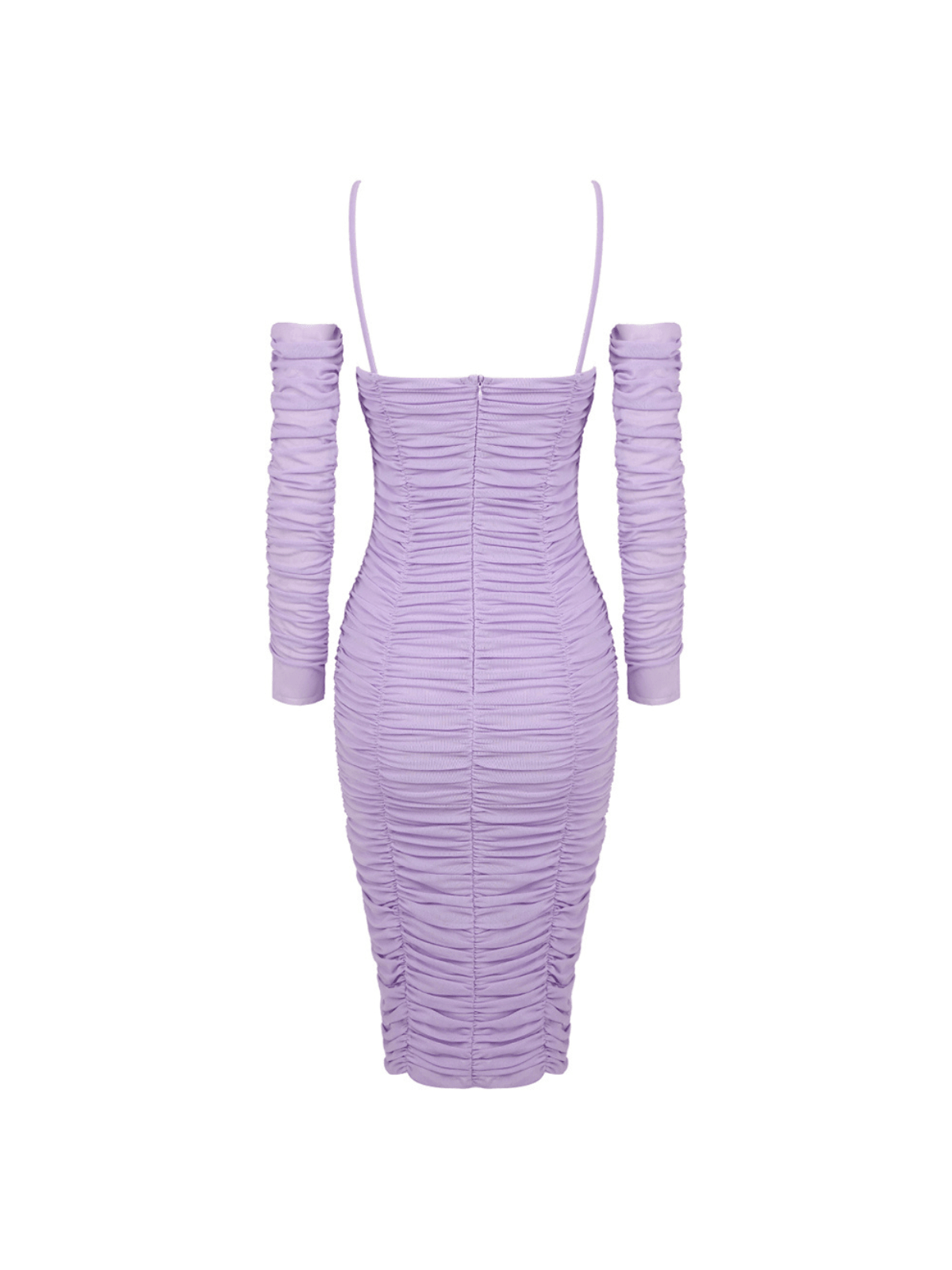 Spaghetti Flower Ruched Midi Dress