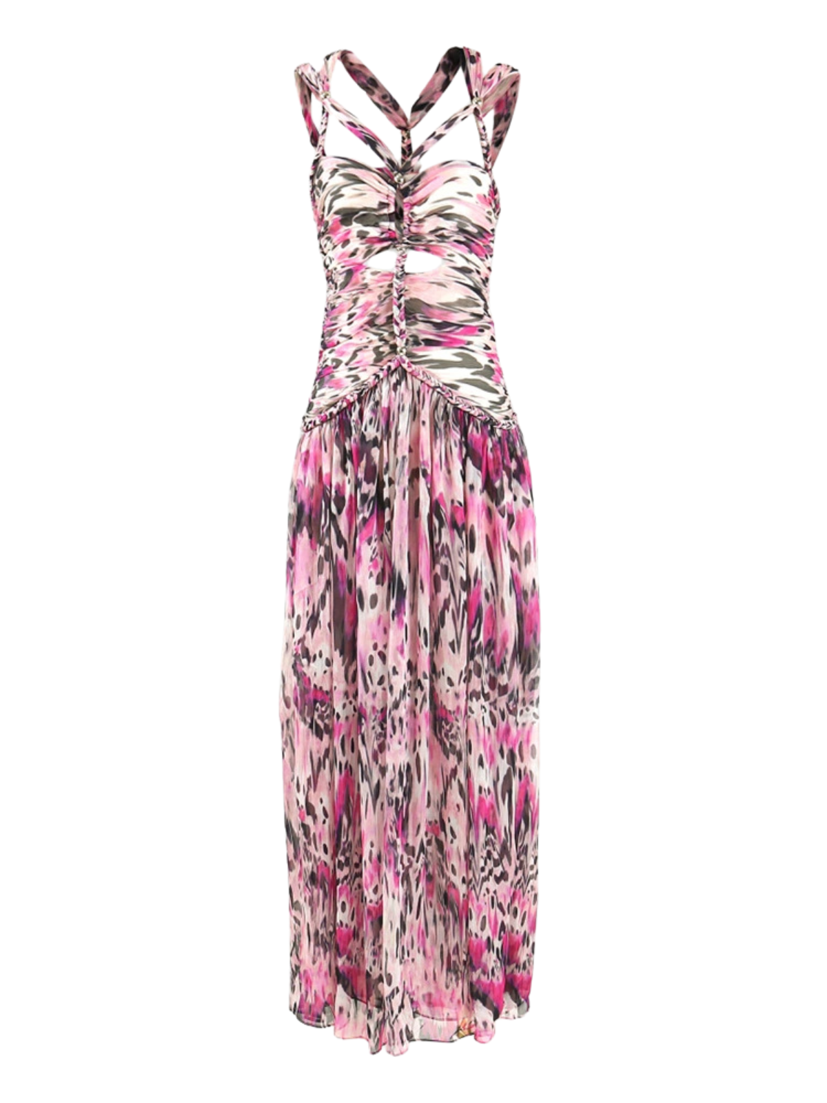 Twisted Printed Maxi Dress