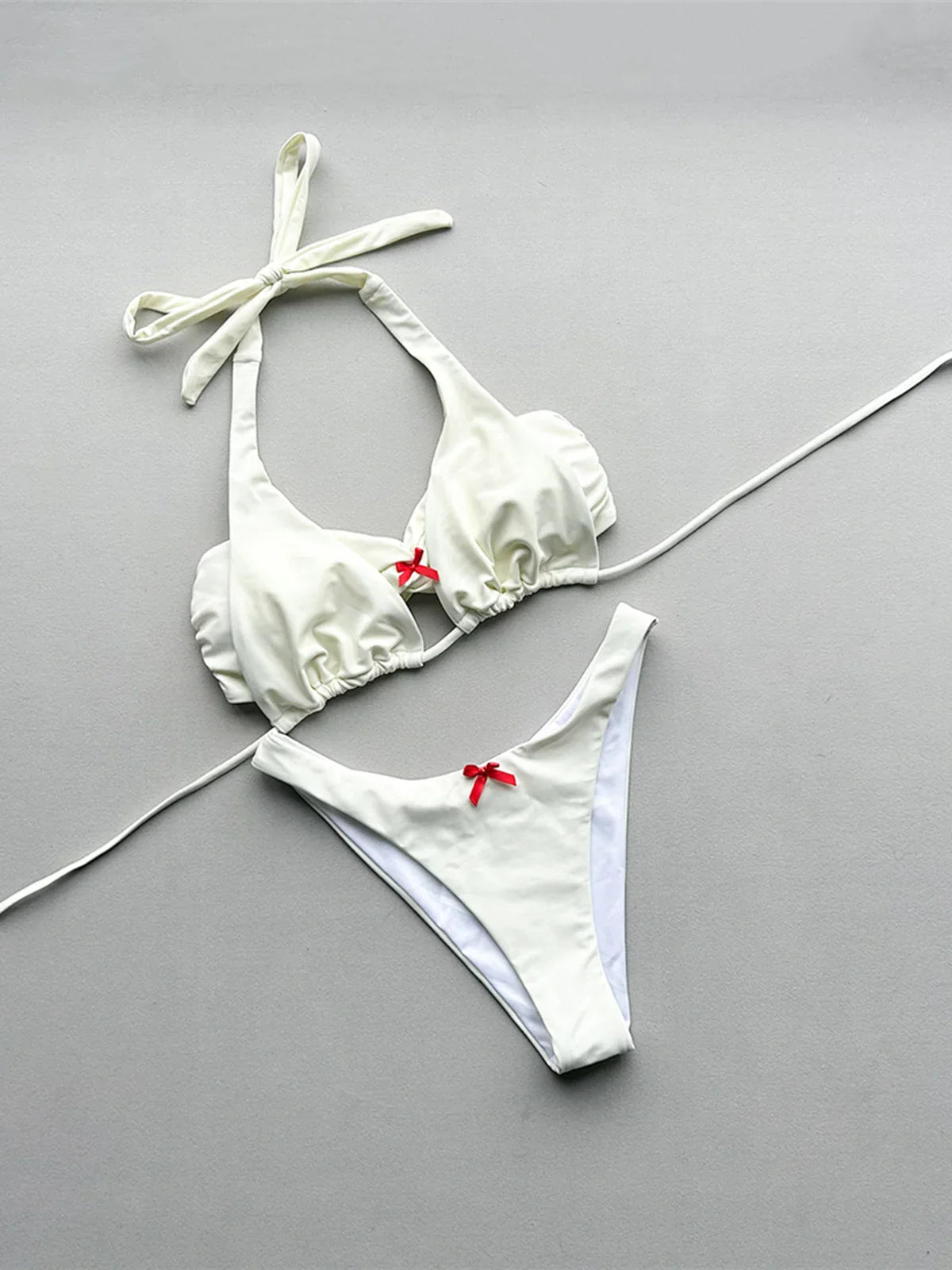Bow Halter Bikini Two-pieces Bikini Set