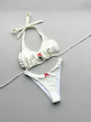 Bow Halter Bikini Two-pieces Bikini Set