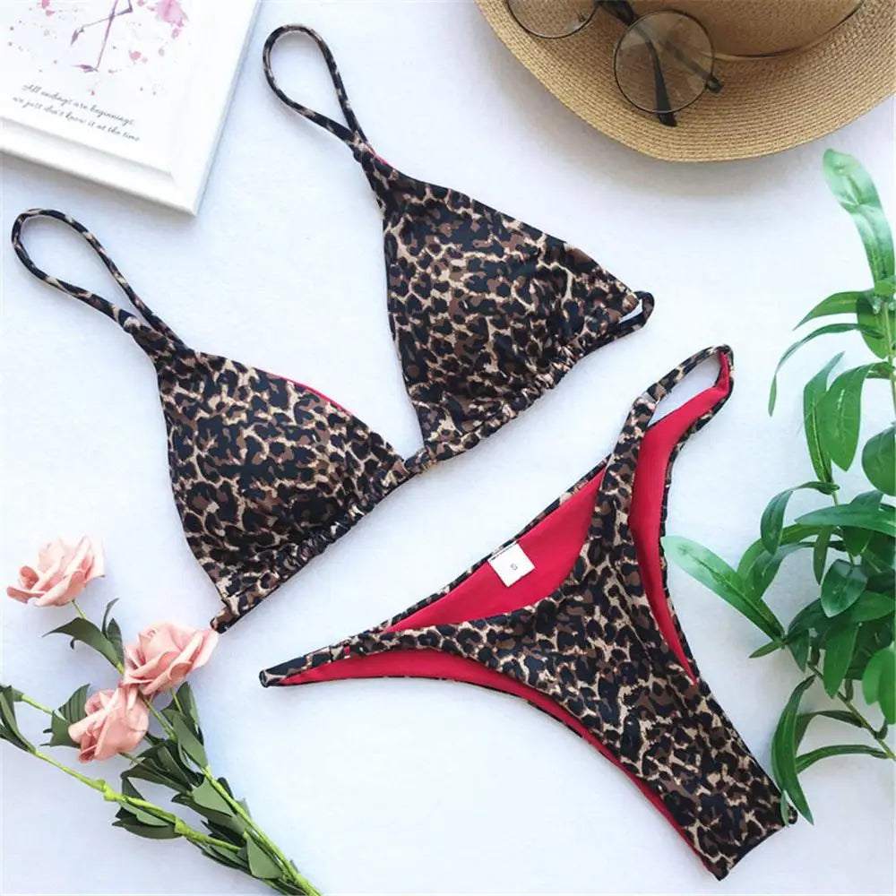 Leopard Bikini 2019 Swimsuit Two-pieces Bikini Set Wear