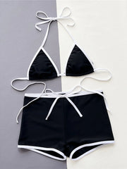 Splicing Halter Bikini Two-pieces Bikini Set