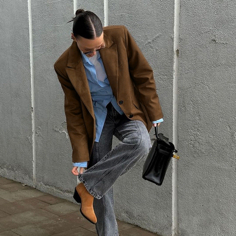 Business Brown Suit Jacket