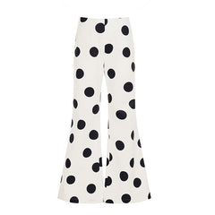 Retro Stylish Polka Dot Flare Pants