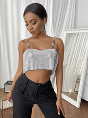 Club Shinning Metallic Cami Top