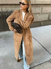 Casual Classy Suede Oversize Coat