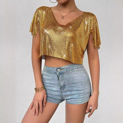 T-shirt style décontracté scintillant 