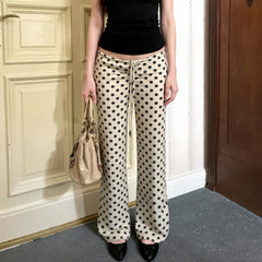 Classic Timeless Polka Dot Flare Pants