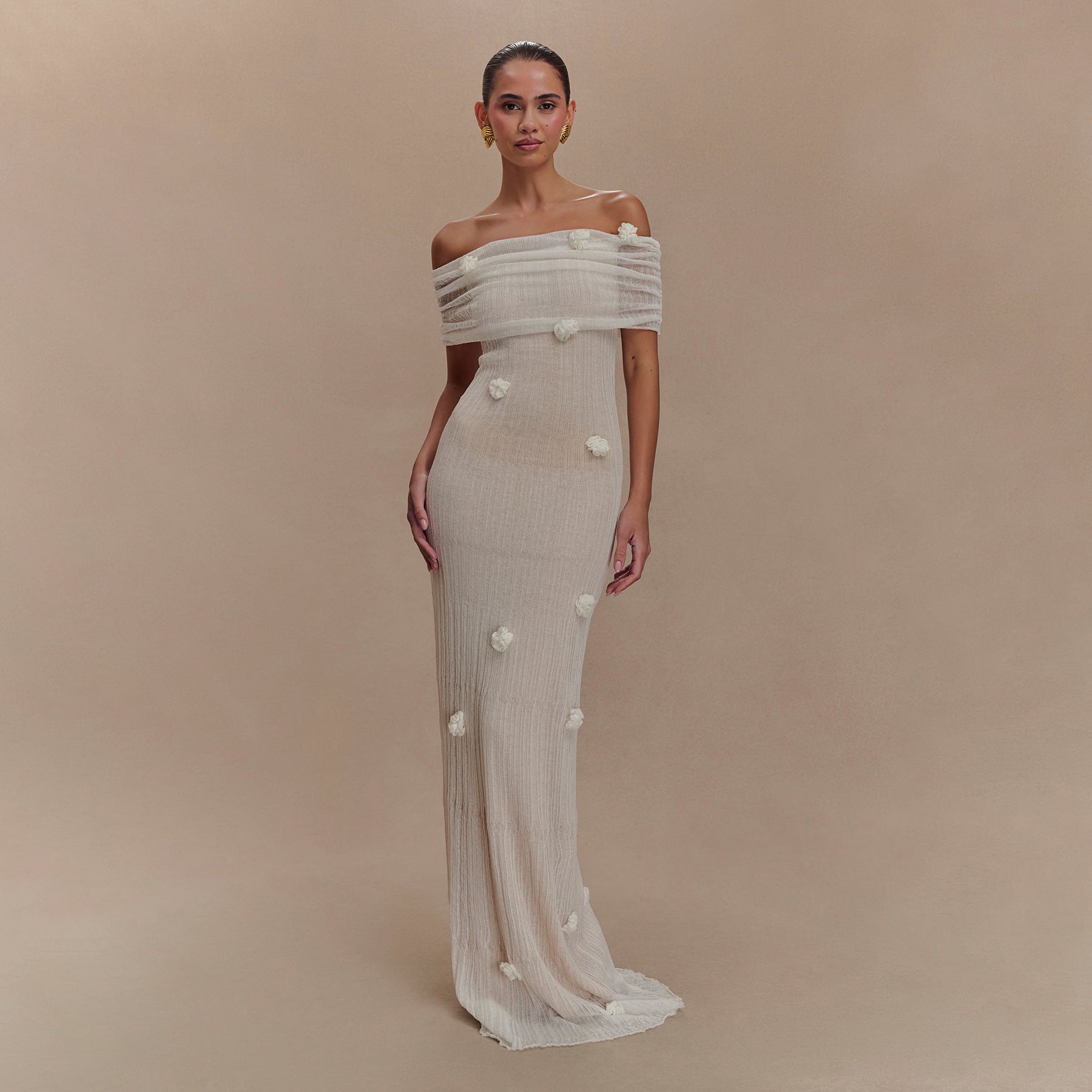 Floral Off-Shoulder Maxi Dress