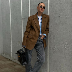 Business Brown Suit Jacket