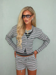 Elegant Stripe Knit Top