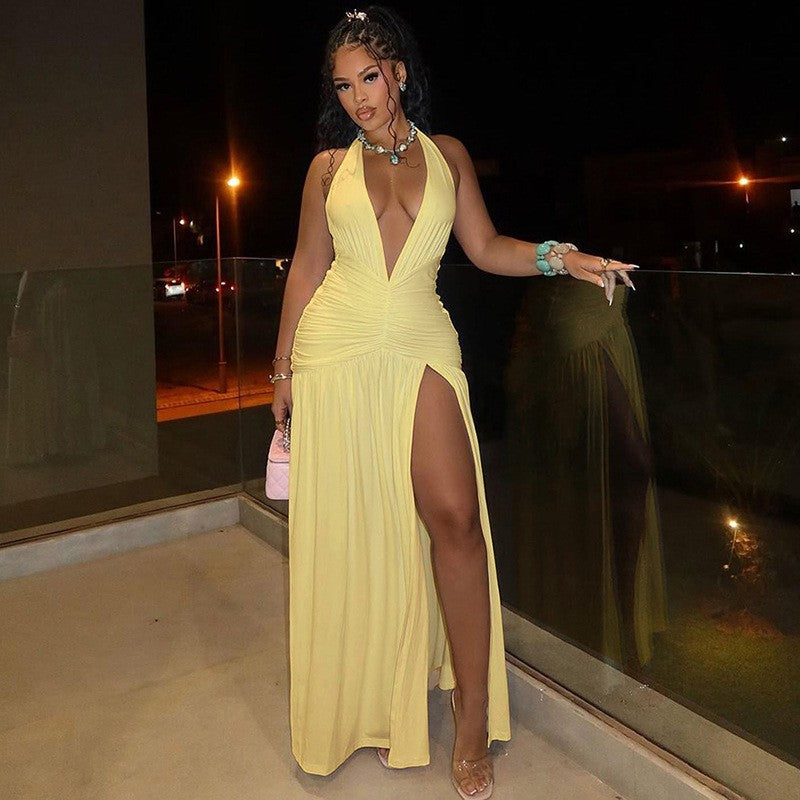 Robe maxi à découpes « Splendeur étoilée »