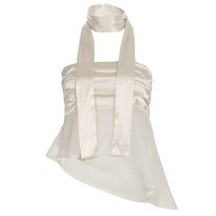 Romantic Gathered Sheer Tube Top