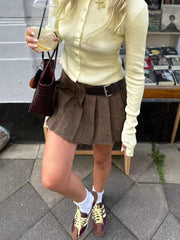 Veste classique professionnelle en tweed marron