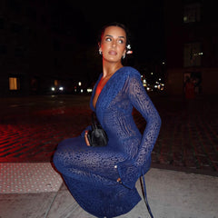 Street Bold Sheer Bodycon Dress