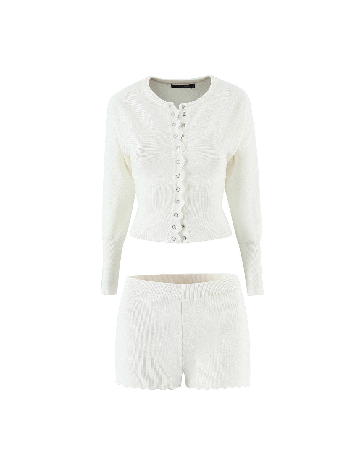 Casual Blue Knitted Short