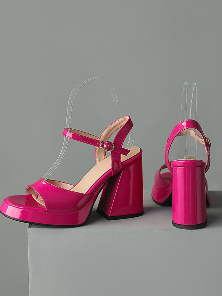 Leather Chunky Heels