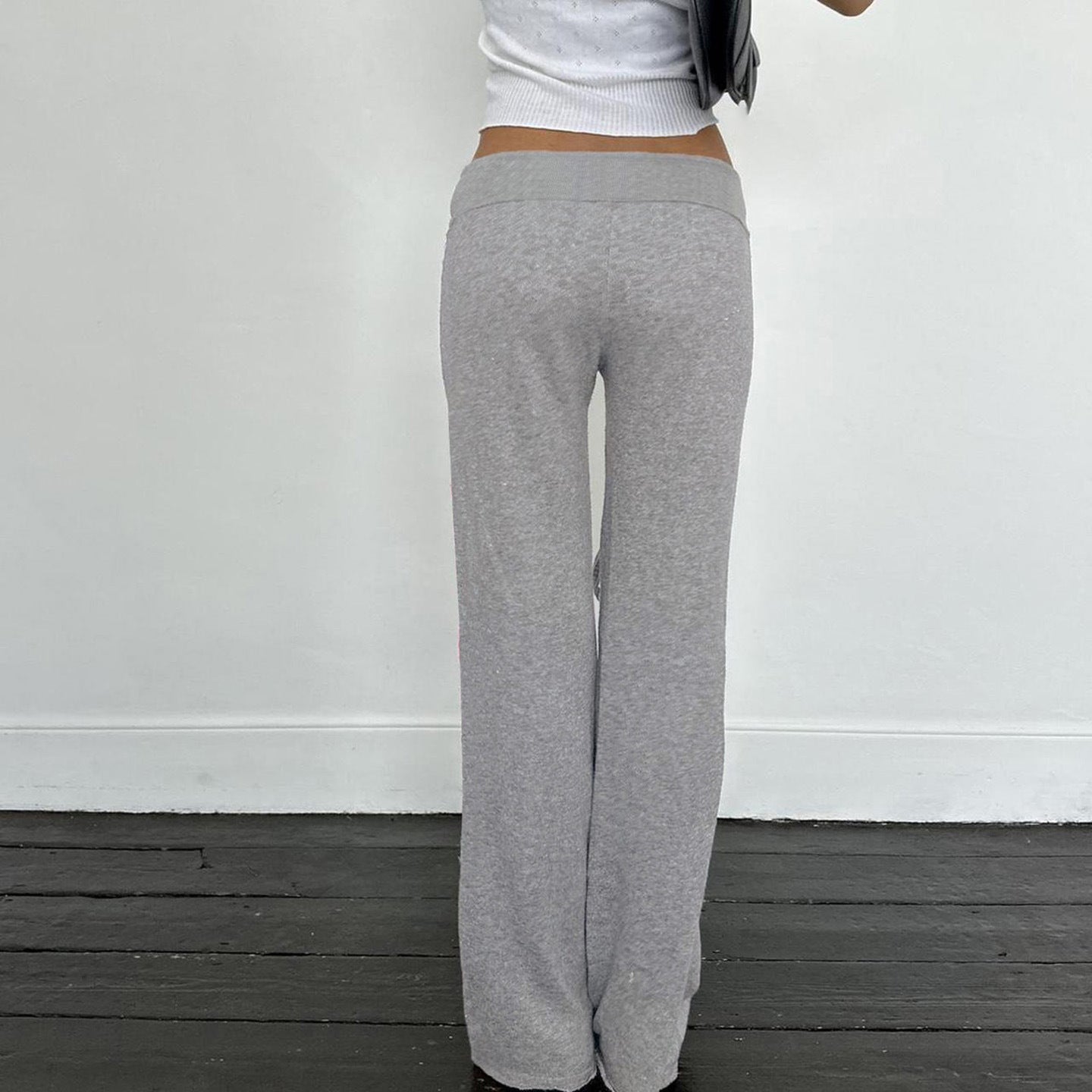 Pantalon de survêtement taille basse à motif cœur amusant et confiant