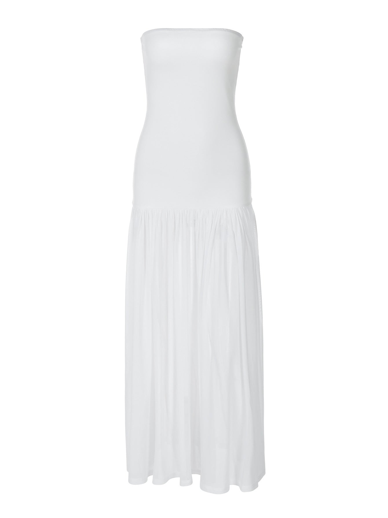 Captivating White Off-Shoulder Maxi Dress