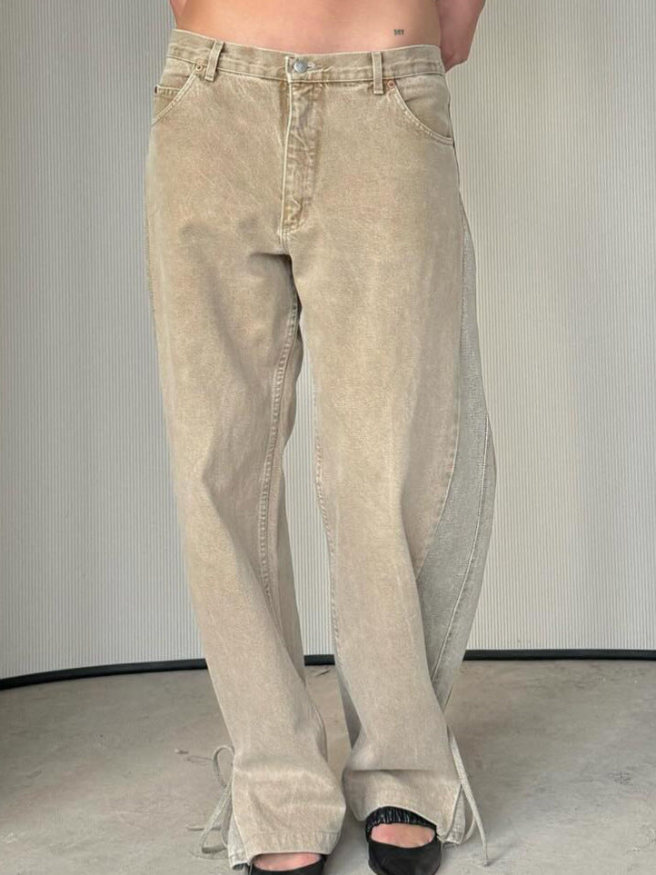 Retro Easy Cool Two Color Jeans