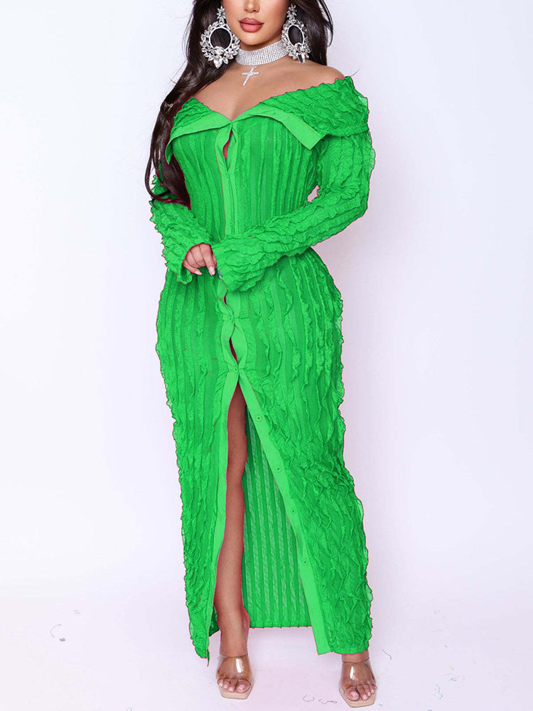 Off Shoulder Mesh Dresses