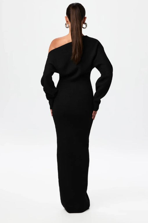 Mysterious Charm Off-Shoulder Maxi Dress