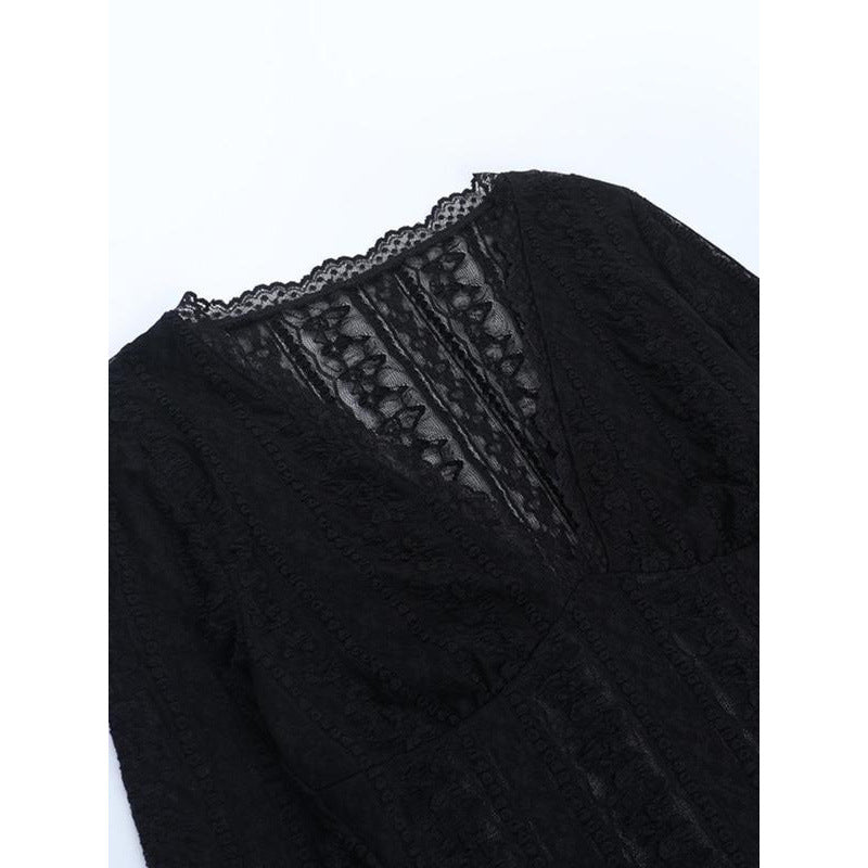 Charming Black Lace Top