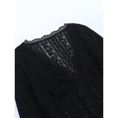 Charming Black Lace Top