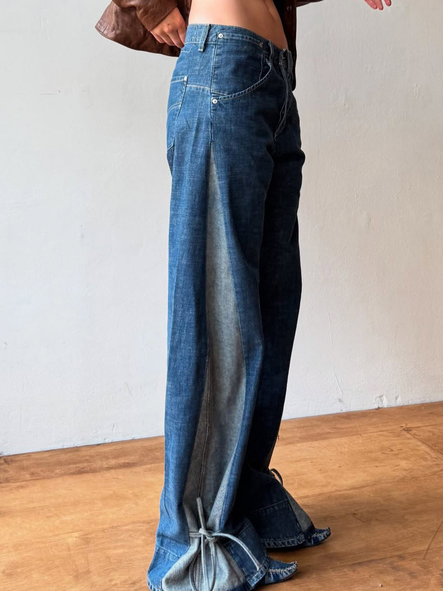 Retro Easy Cool Two Color Jeans