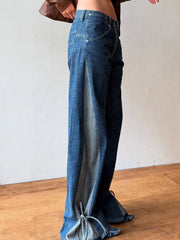 Retro Easy Cool Two Color Jeans