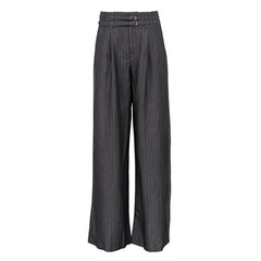 Elegant Professional Pinstriped Wide Leg Pants