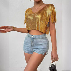 T-shirt style décontracté scintillant 