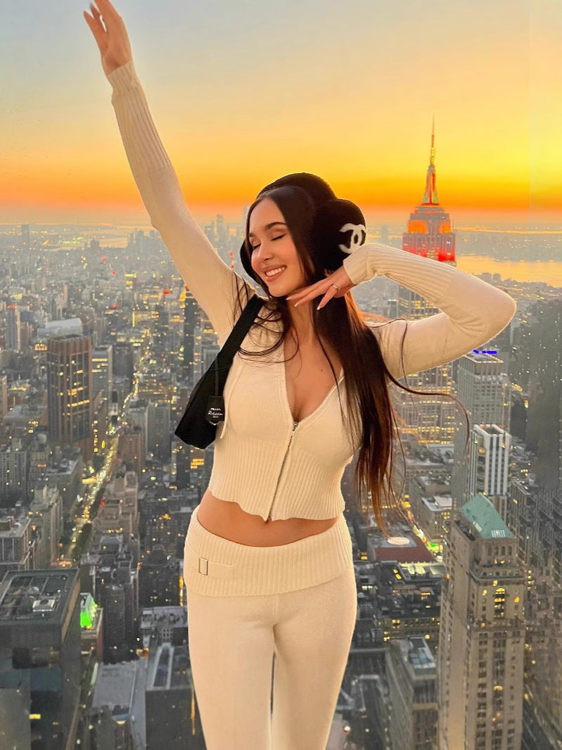 Tone Fall Winter Knit Two Piece Set