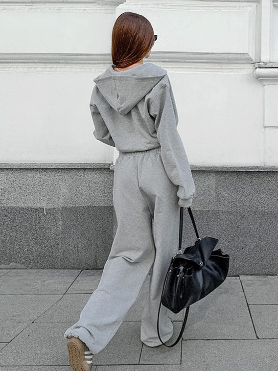 Leisure Time Gray Athleisure Two Piece Set