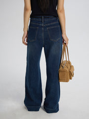 Jeans chics à jambes larges 