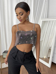 Club Shinning Metallic Cami Top