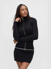 Classic Black Knit Mini Skirt