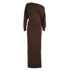 Robe maxi élégante à épaules dénudées 