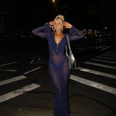 Street Bold Sheer Bodycon Dress