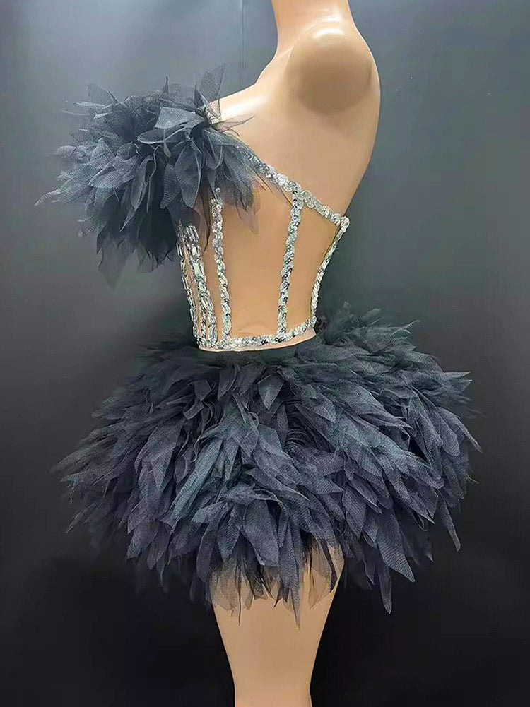 Gorgeous Rhinestone Tulle Party Dresses
