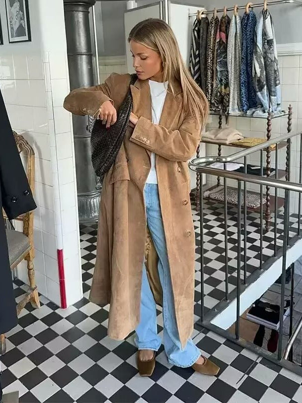Casual Classy Suede Oversize Coat