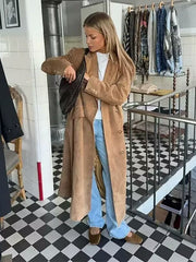 Casual Classy Suede Oversize Coat