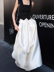 Fashion Match Elegant Silk Skirt