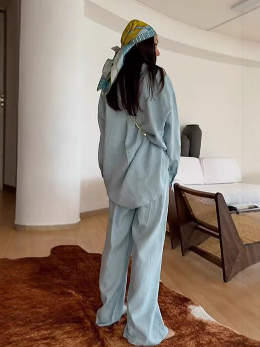 Comfortable Cozy Light Blue Two Piece Set