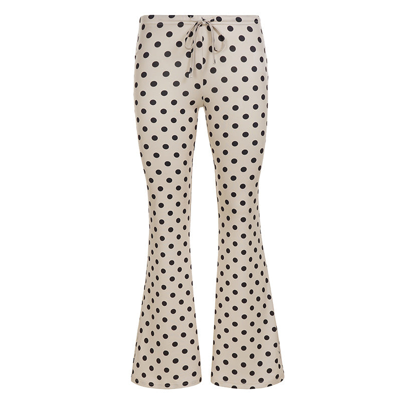 Classic Timeless Polka Dot Flare Pants